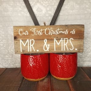 Holiday Wall Decor "Our First Christmas as Mr. & Mrs."